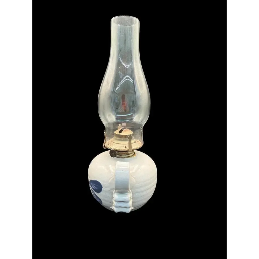 Vintage Andy Cochran Salmon Falls Stoneware Fish Oil Lamp Studio Pottery 14